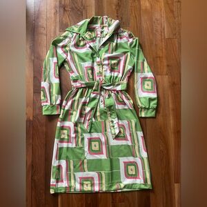 Leslie Fay Colorful Geometric Dress